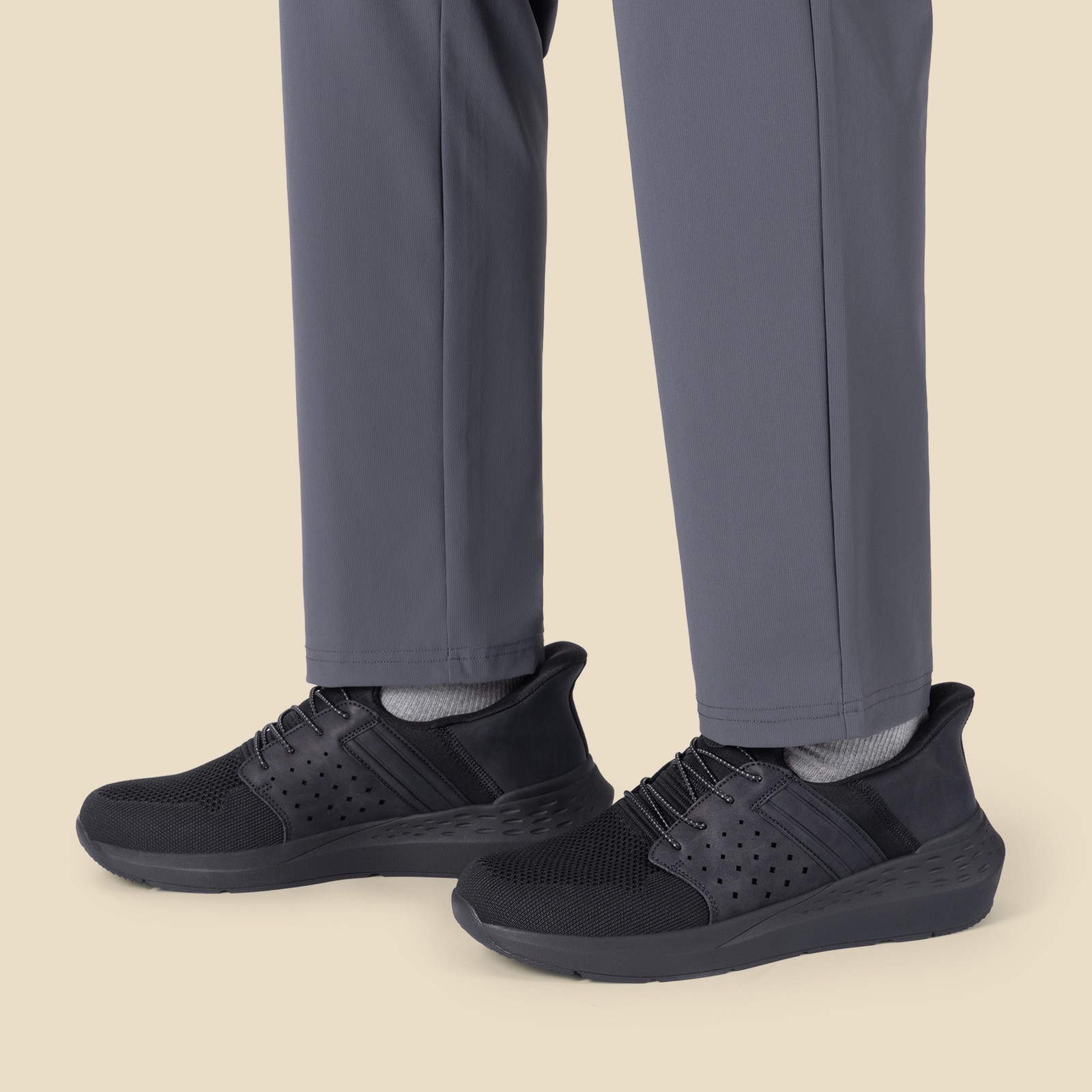 Men’s Hands Free Slip-on Sneakers Casual Shoes Loafers Comfortable Walking Shoes
