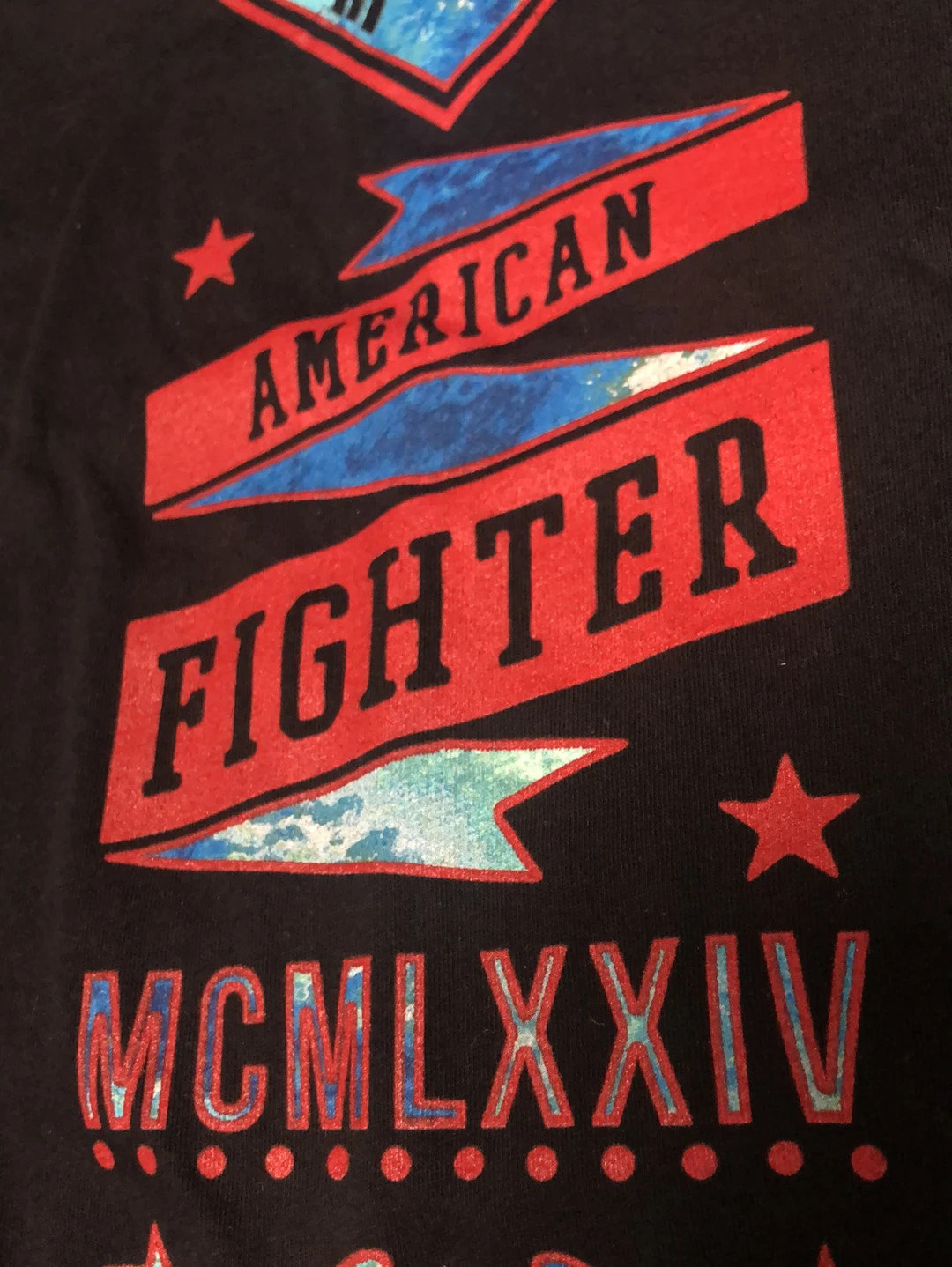 AMERICAN FIGHTER Men’s T-Shirt LANDER Biker Black Athletic MMA S-4XL