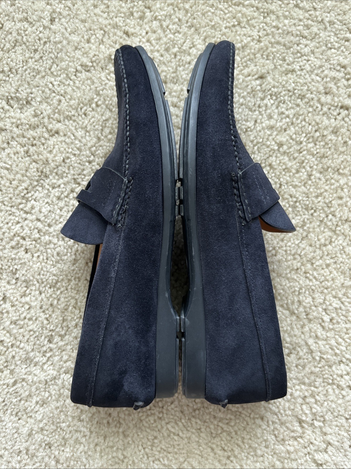 $1050 Church’s Karl – Blue Suede – Size 7M Loafer Leather Casual Made in Italy