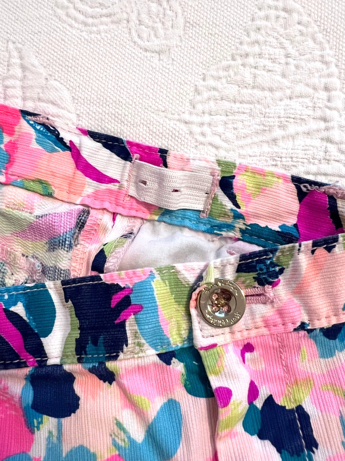 Lilly Pulitzer Girls Mini Callahan Shorts Pina Colada Club 14 PRISTINE CONDITION