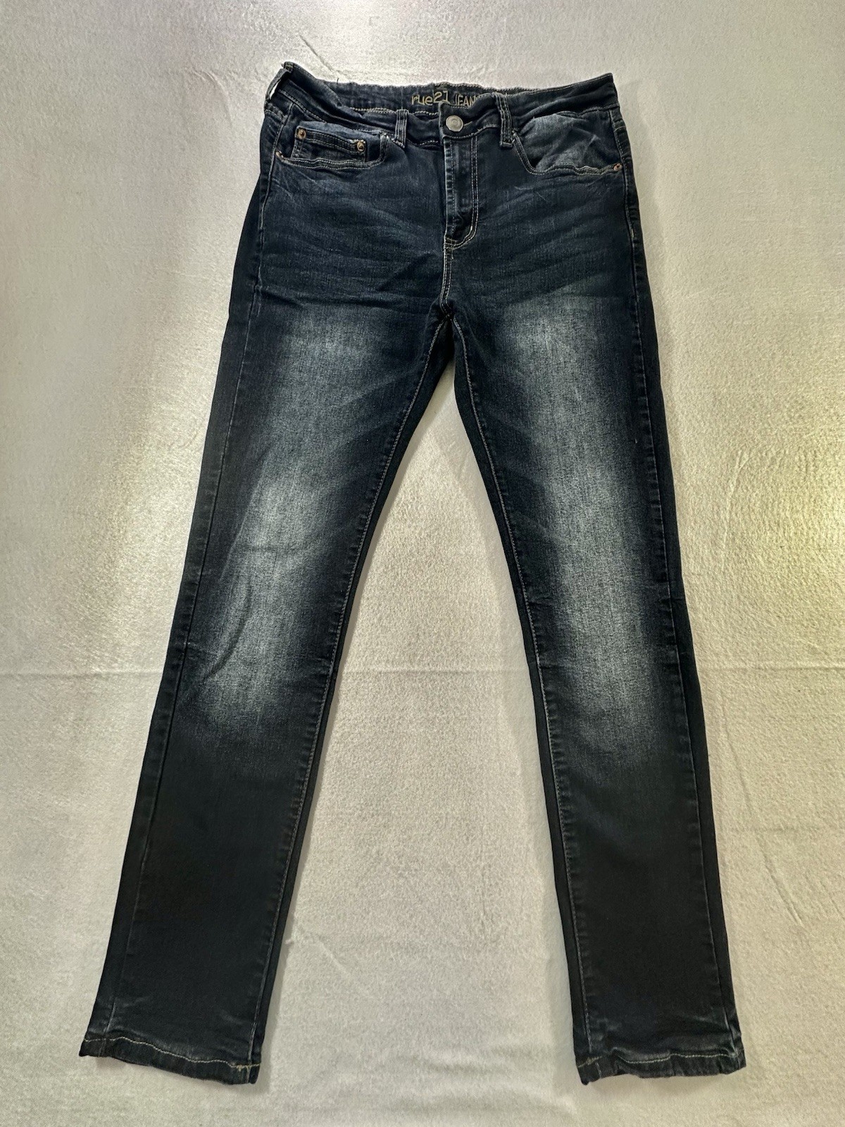 Men’s Super Skinny Dark Wash Stretch Blue Denim Jeans 5-Pocket