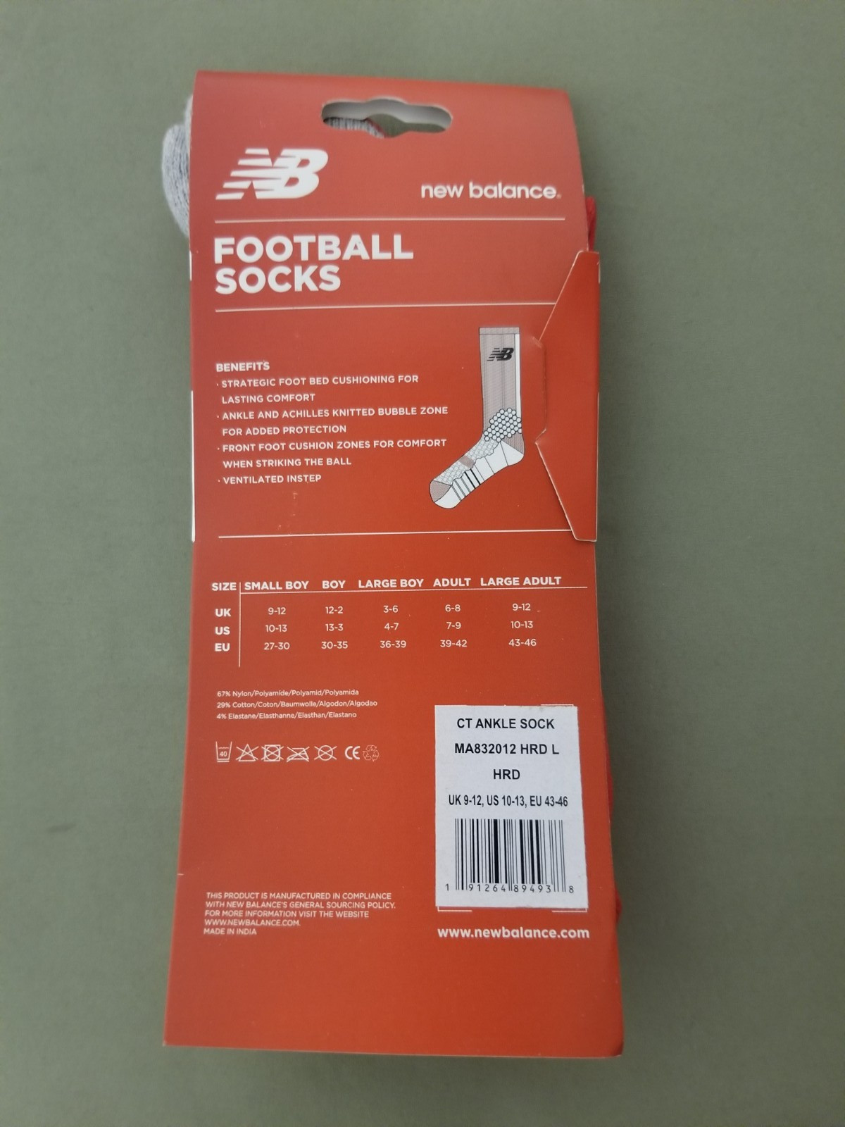 New Balance Soccer Football Crew Socks. 5 Colors To Choose.