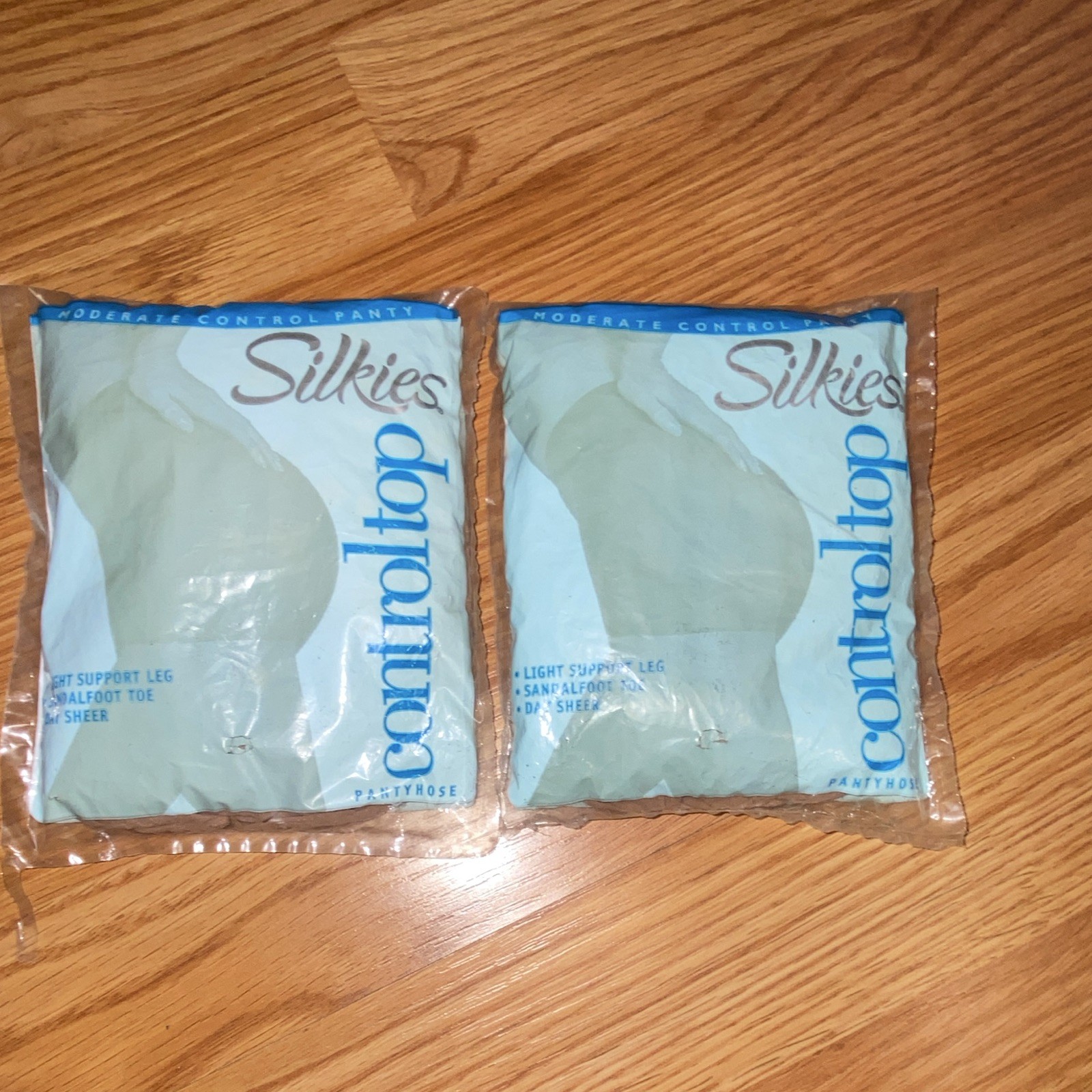 Lot of 2 Vintage Silkie’s Control Top No Pantyhose Queen Nude XL Size NOS
