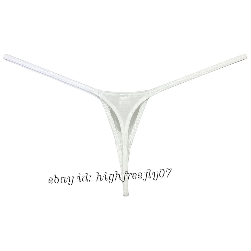 Men’s Cotton Micro Thong Contour Pouch Underwear String Bikini T-back Underpants
