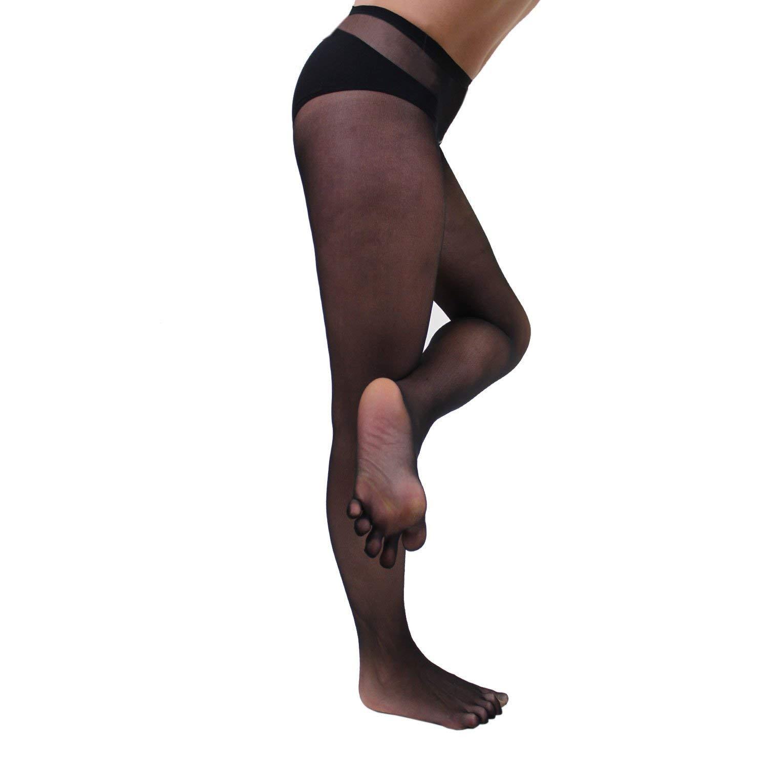 Women Seamless Sheer Separate 5 Toe Glove Pantyhose Transparent Tights Stockings