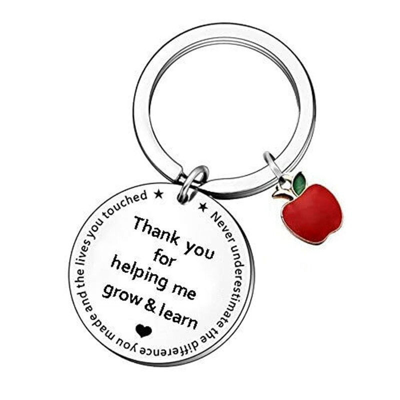 Keychain Stainless Steel Pendant Decoration Encouraging Words Gift Bags Pendants