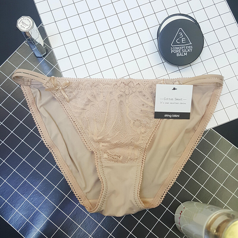 6 Pack Lot Sexy Womens Ice Silky Panties Briefs String Bikinis Lace Underwear