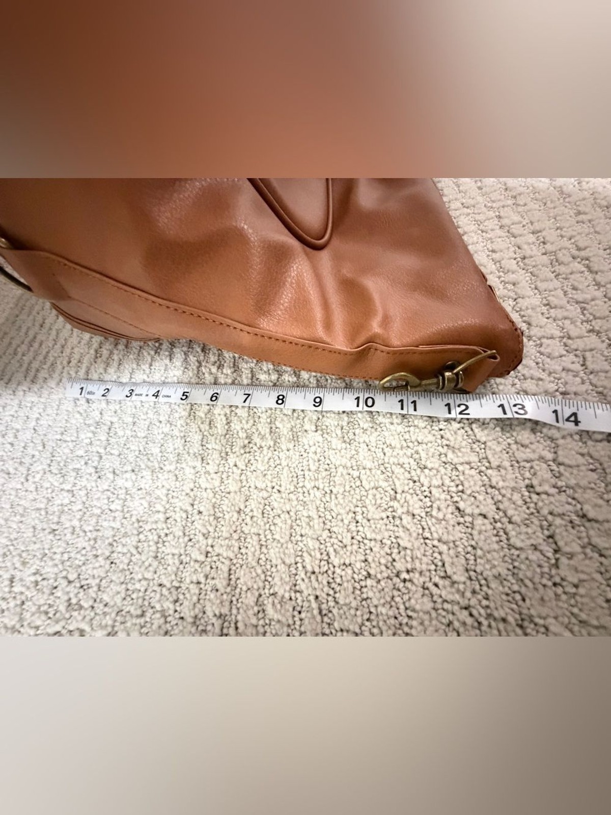 KAPSTON tan synthetic leather Cribl weekender duffel bag