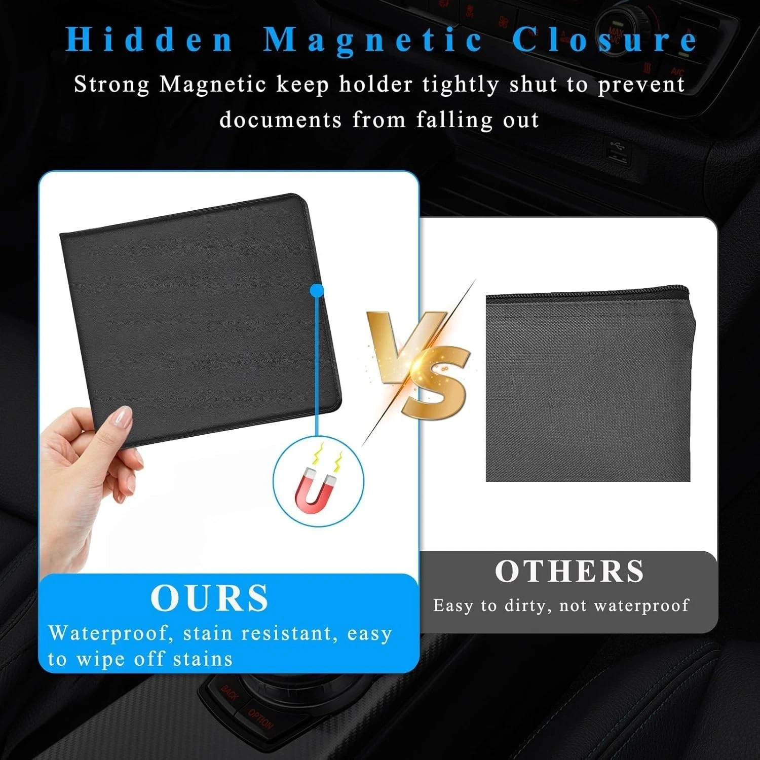2PCS Car Registration and Insurance Holder, 10.55”×4.8” Essential Auto Card .
