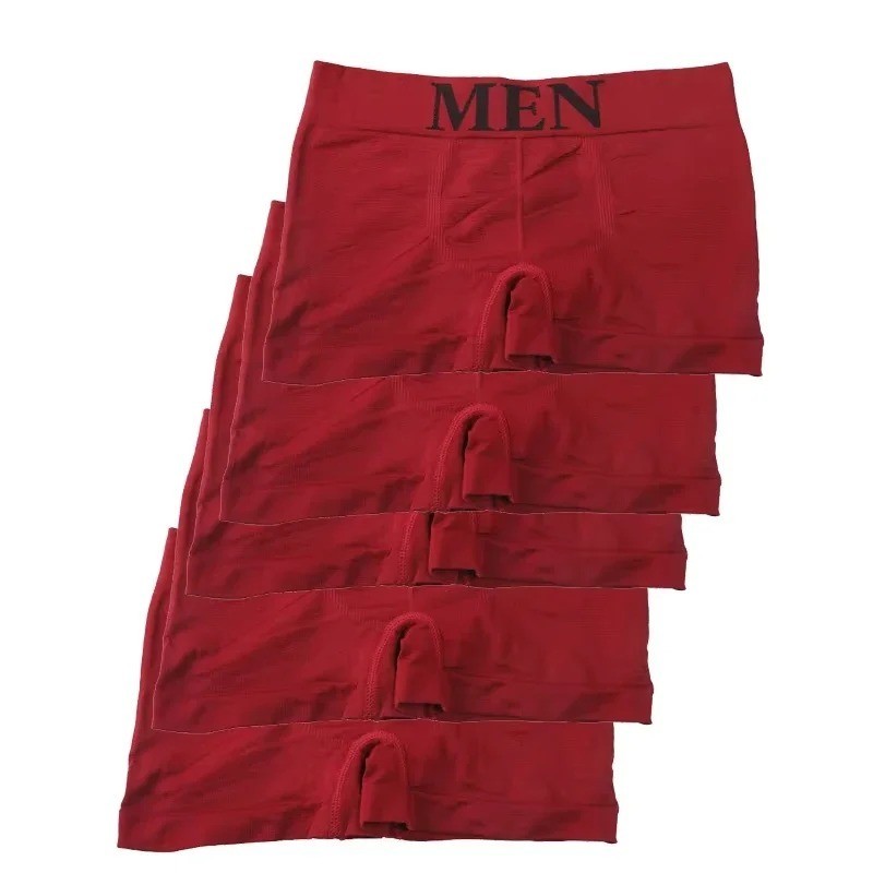 5 Pcs Men’s Boxer Briefs Breathable Soft Stretch Underwear High Elastic