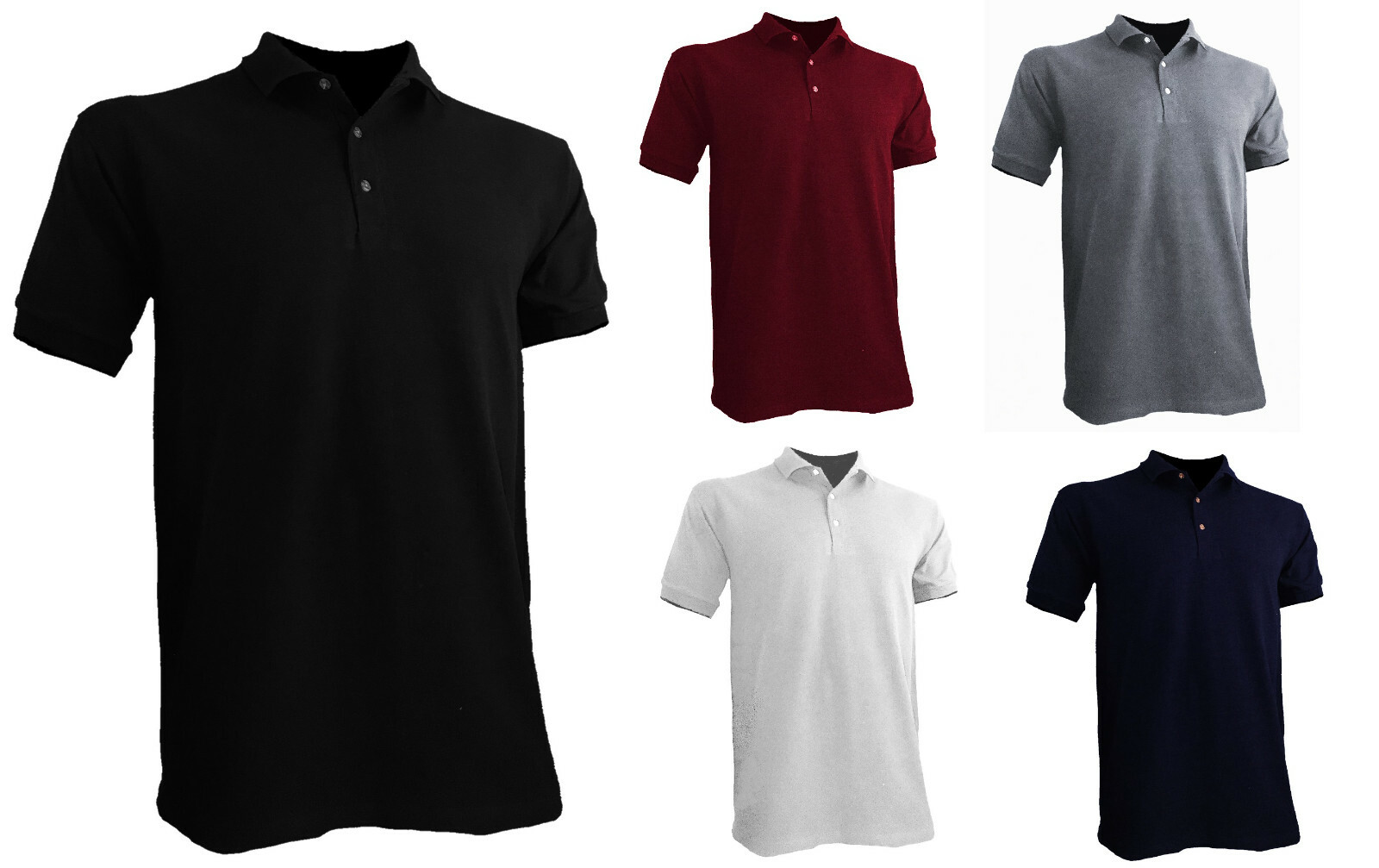 Styllion Big and Tall – Men’s Pique Polo Shirts – Heavy Weight – Collar – PQSS