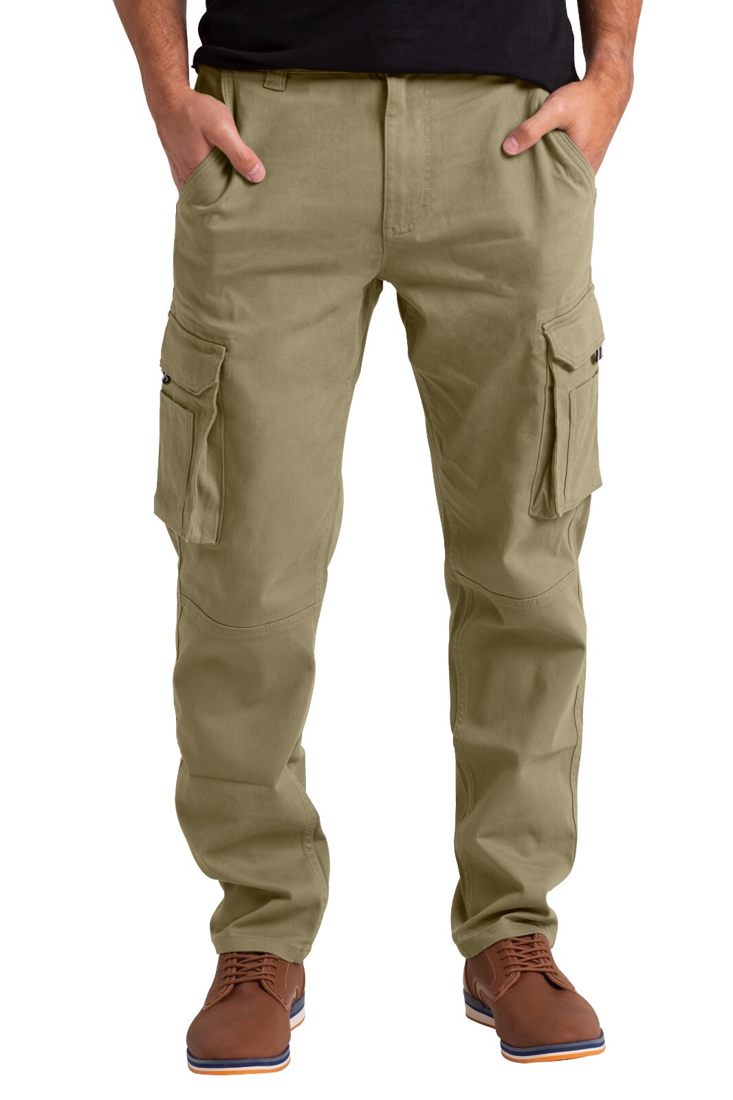 Men’s Flex Cargo Trousers Heavy Duty Stretch Casual Pants