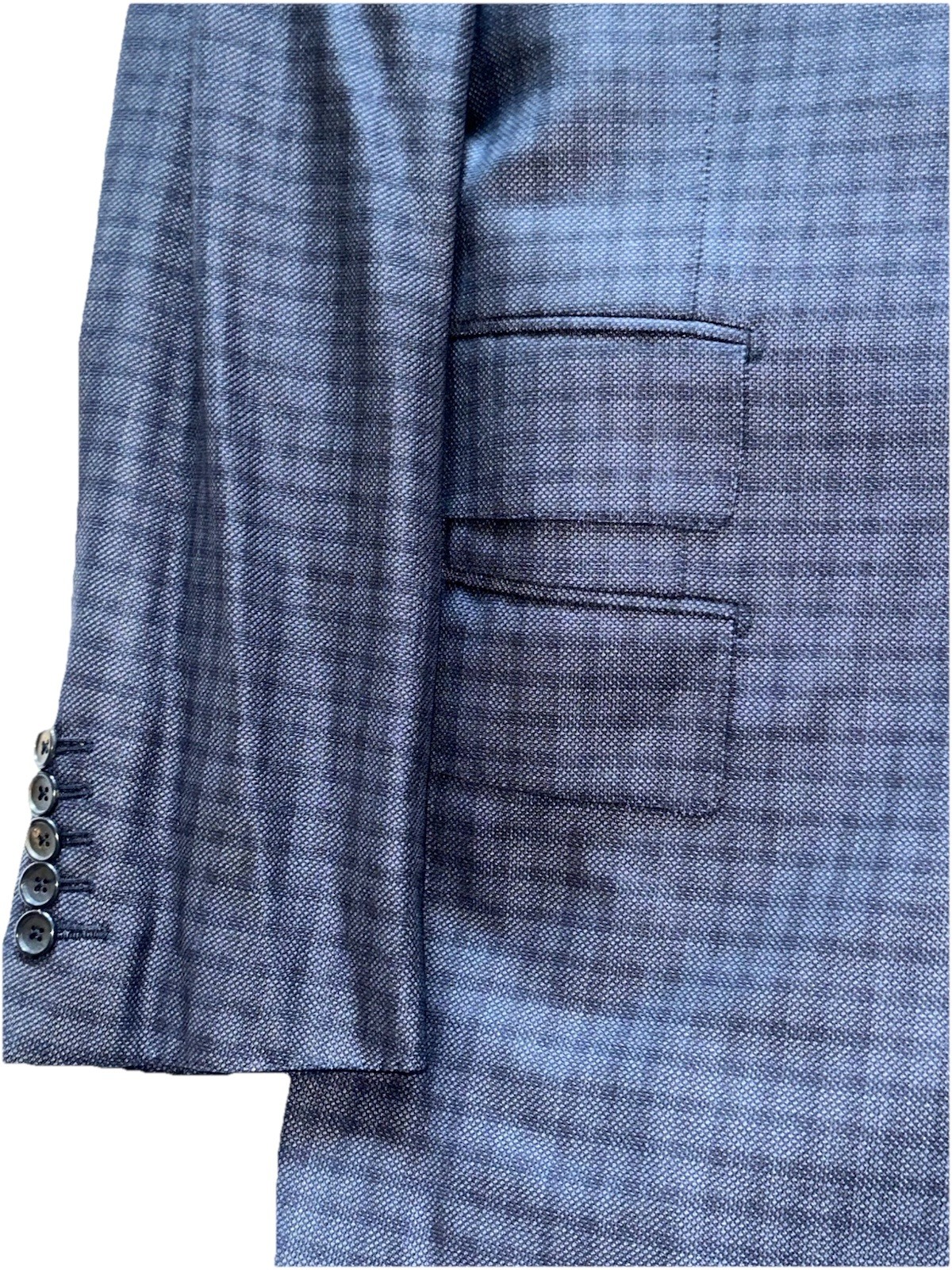 $4.8k NWT TOM FORD Grey Check 44R eu54 2 pc Windsor Wool Silk Mohair suit ITALY