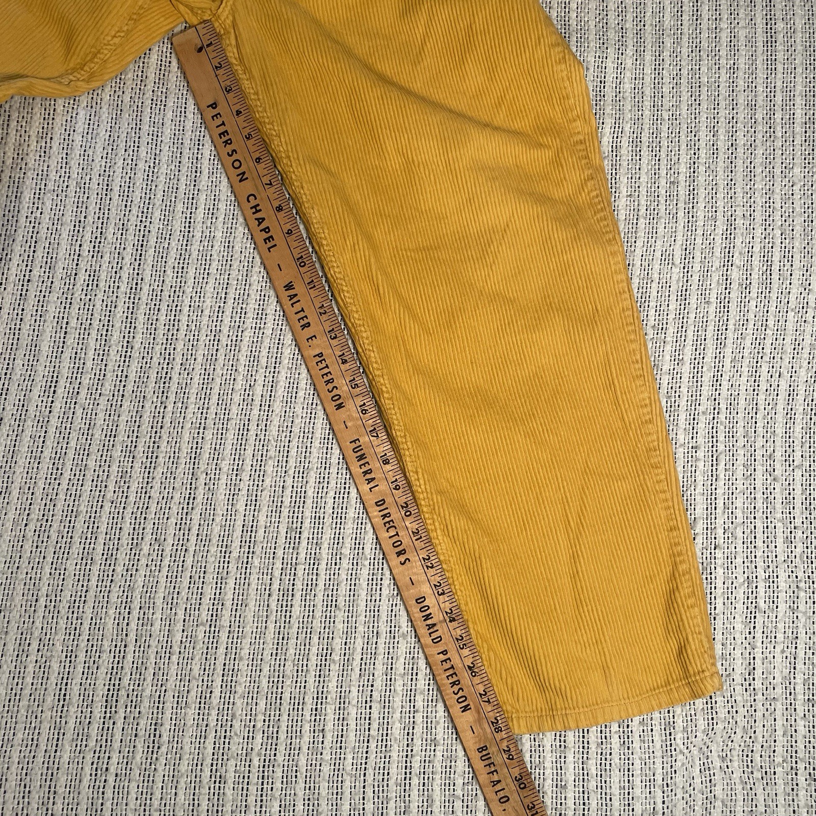 DISTRESSED Tommy Jeans Men’s Yellow 90s wide Corduroy Pants 36w vtg street style