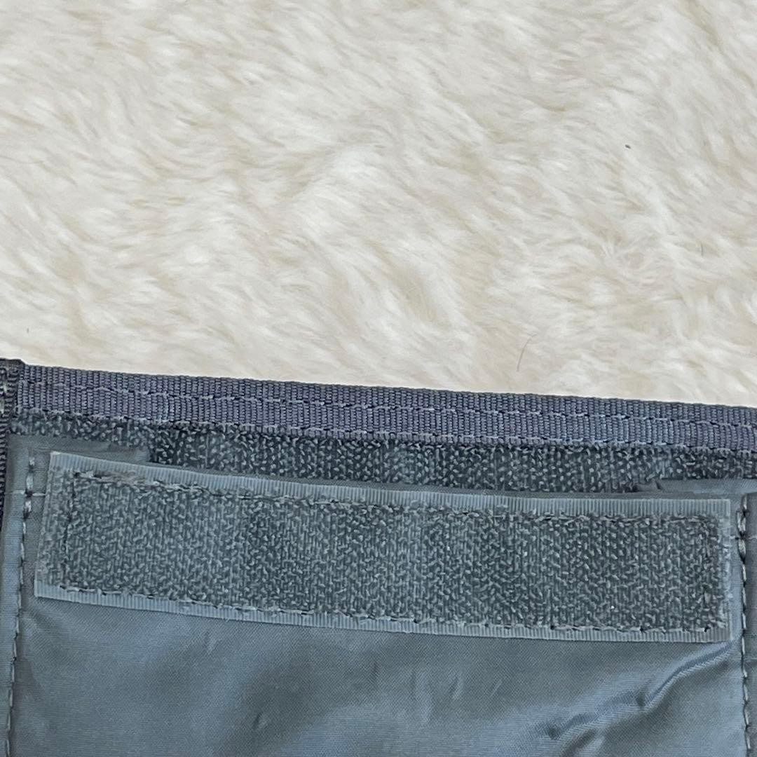 Porter Capsule Gray Bifold Wallet Nylon Compact Card Coins Used