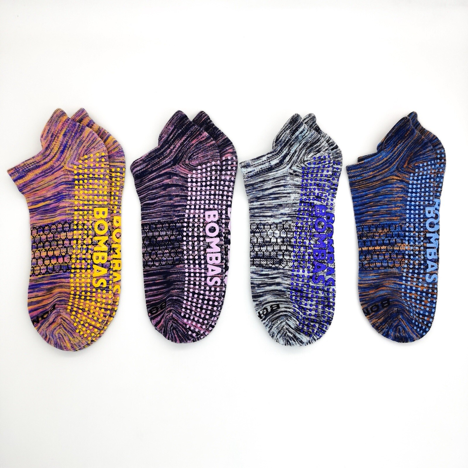 4 pairs BOMBAS Women’s Performance Gripper Honeycomb Ankle Socks size M 6-10