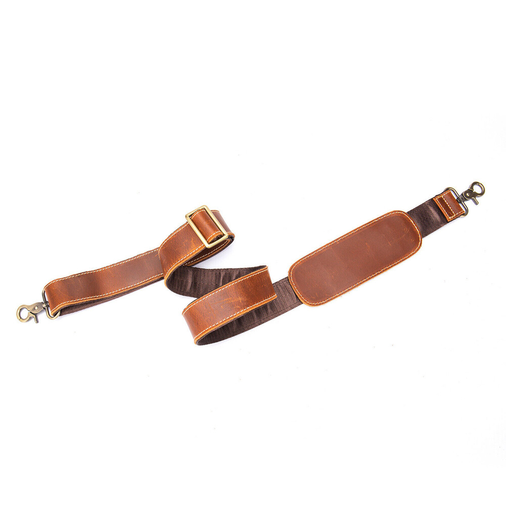 For Briefcase Luggage Messenger Bag Genuine Leather Replacement Shoulder Strap