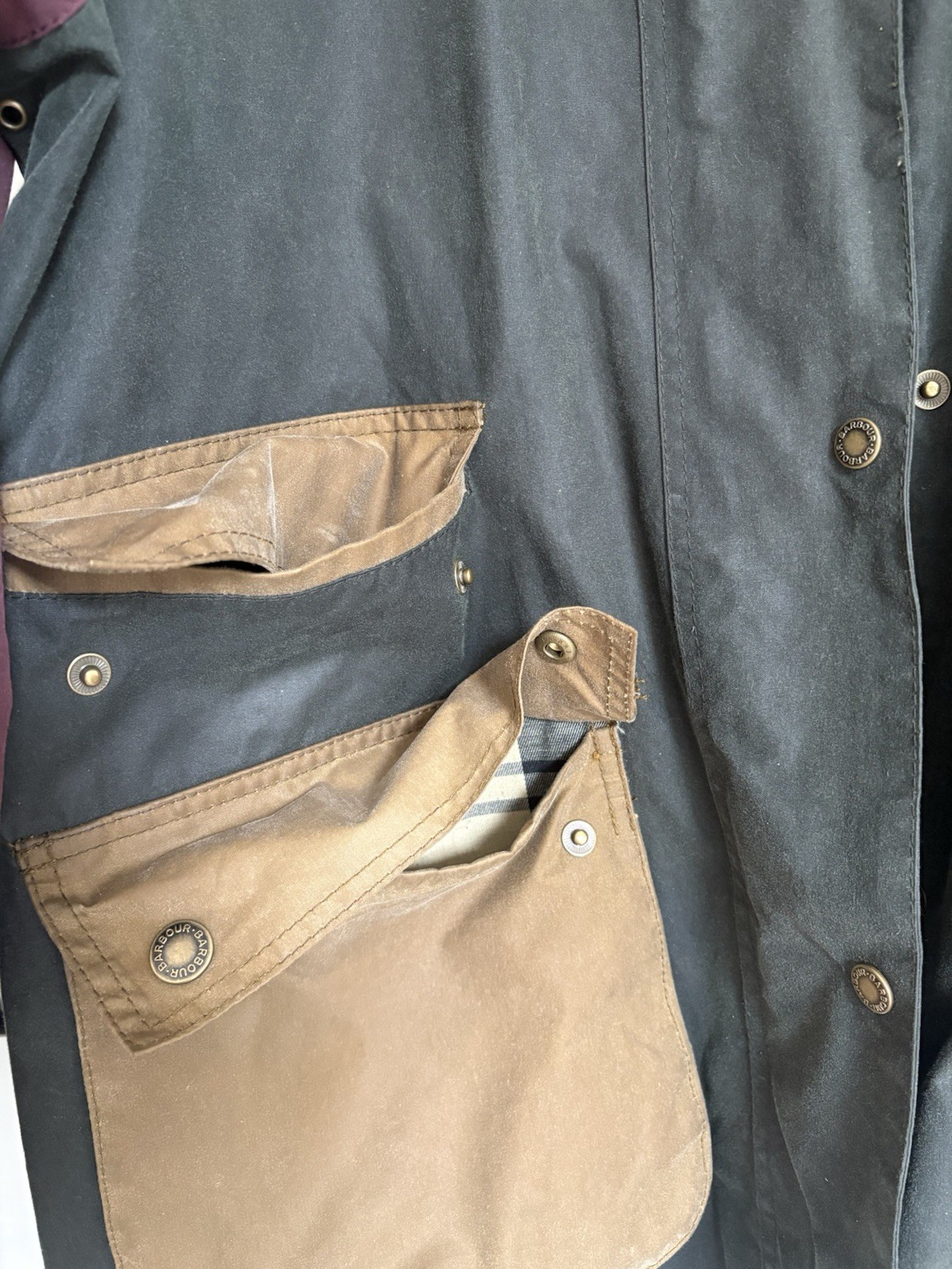 barbour luss ladies wax jacket ptp 24in Uk14