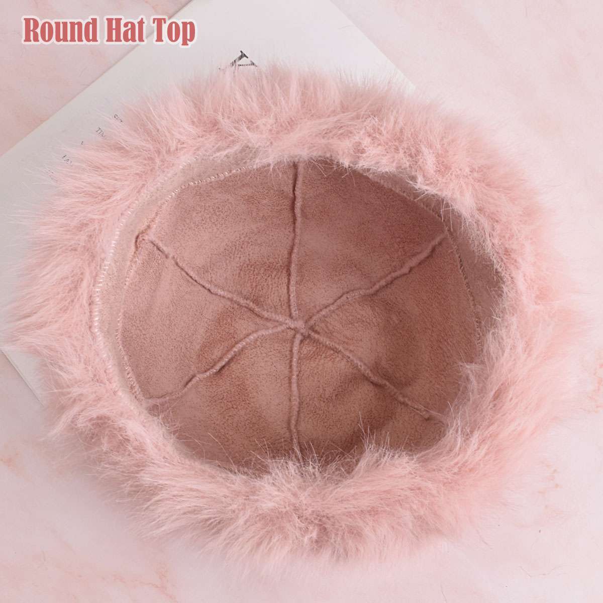 Fuzzy Cossack Hat for Womens Winter Fluffy Furry Plush Faux Fur Hats Bucket Hats
