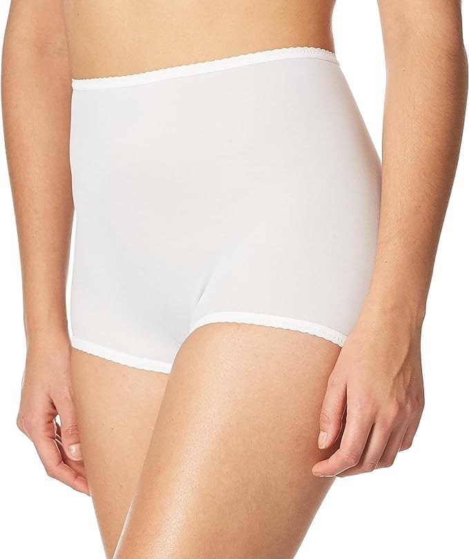 BALI Skimp Skamp Nylon/Spandex Full-Cut White Brief Plus Size 11/4XL