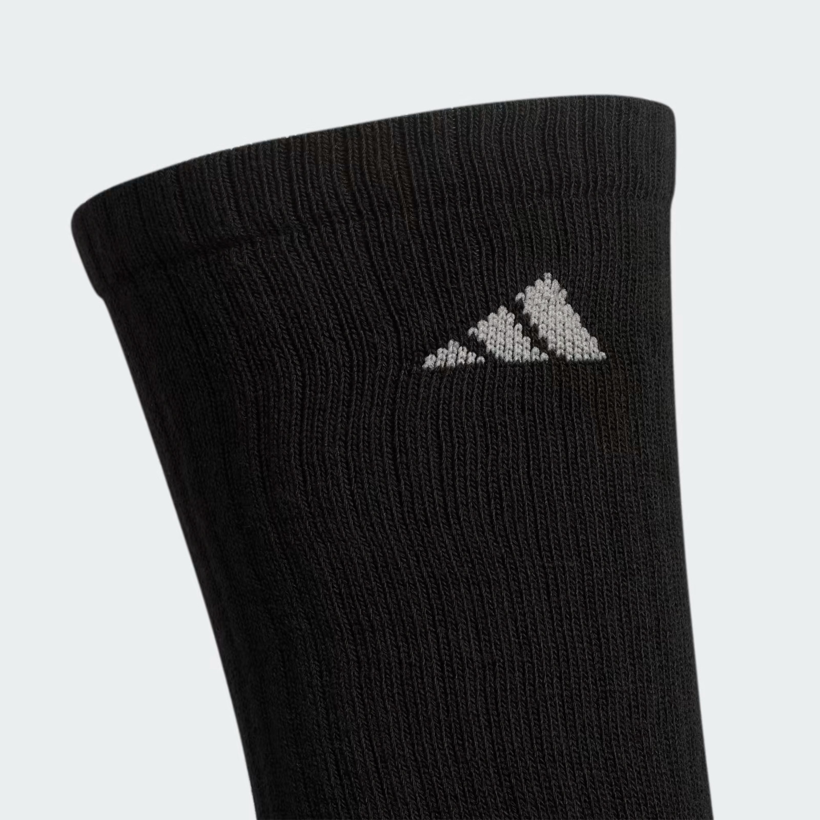 adidas Athletic Cushioned Climalite Crew Socks, Black (6 Pair)