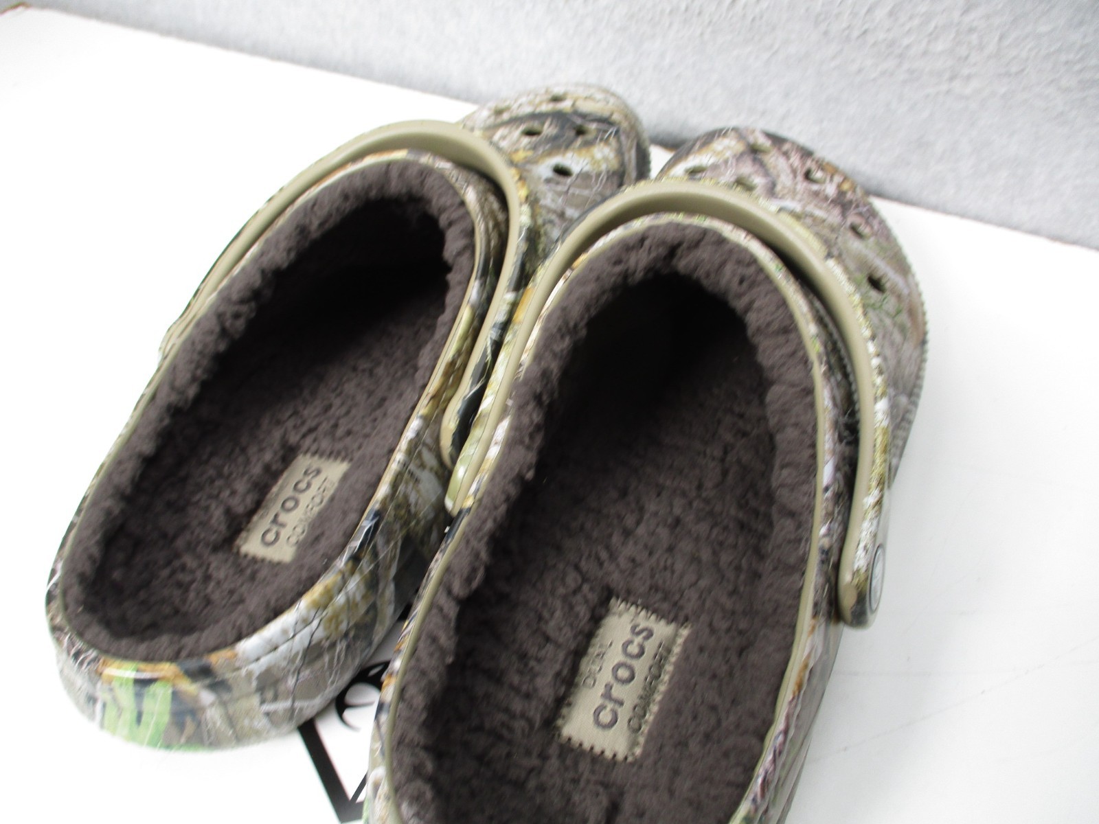 Crocs Classic Lined Realtree Chocolate Brown Camouflage Camo Clog Mens Sz 11