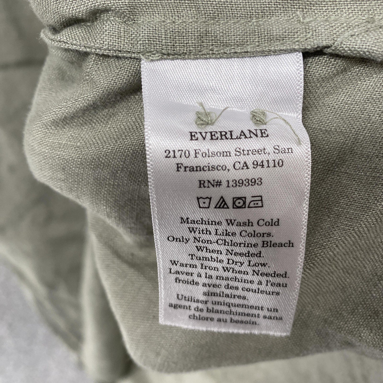 Everlane Linen Shirt Womens XL Button Up Relaxed Long Sleeve Minimalist Capsule