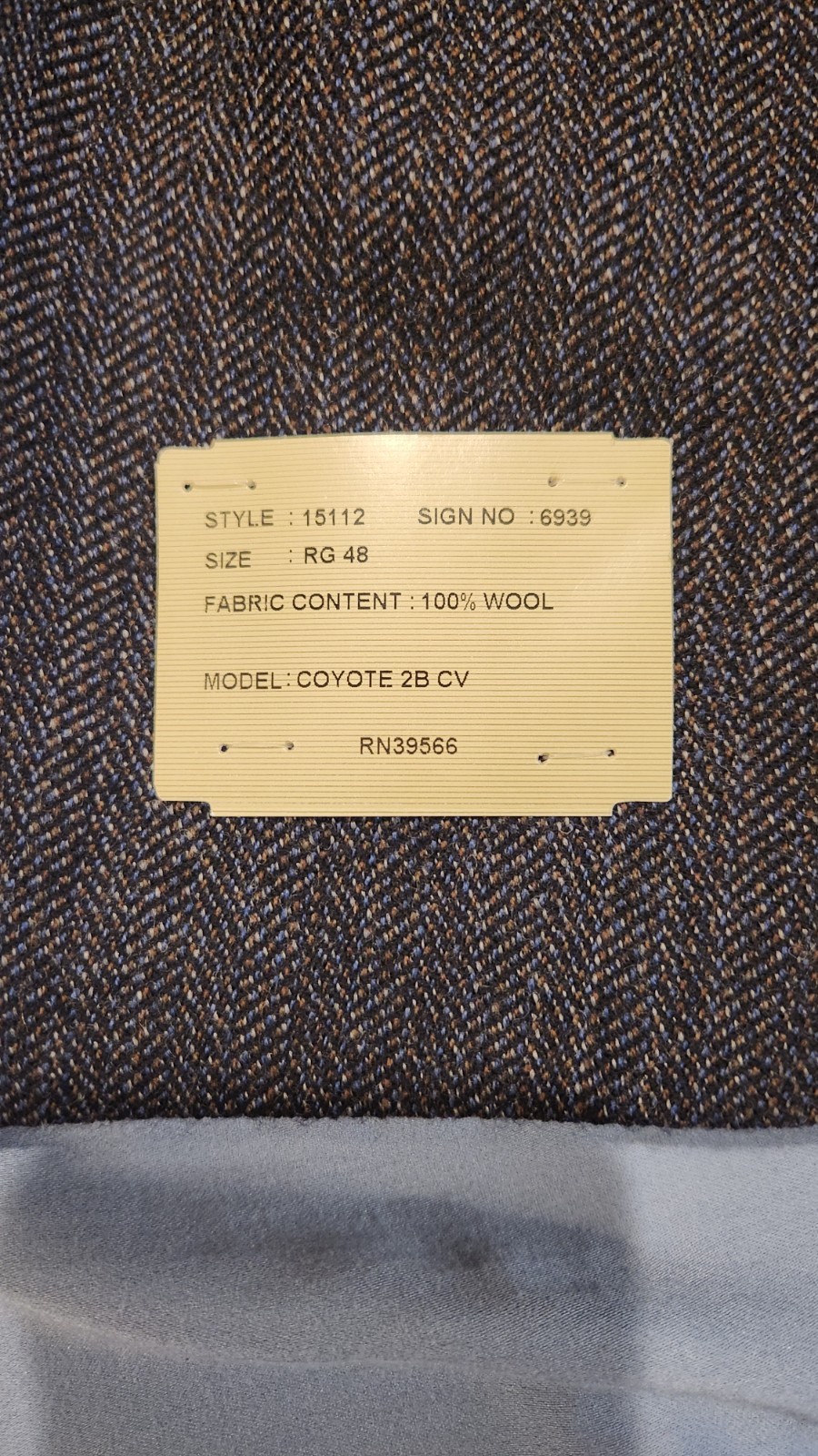 Pinto Ranch Fine Western Wear 100% Lambswool Men’s Blazer RG 48 (See Description