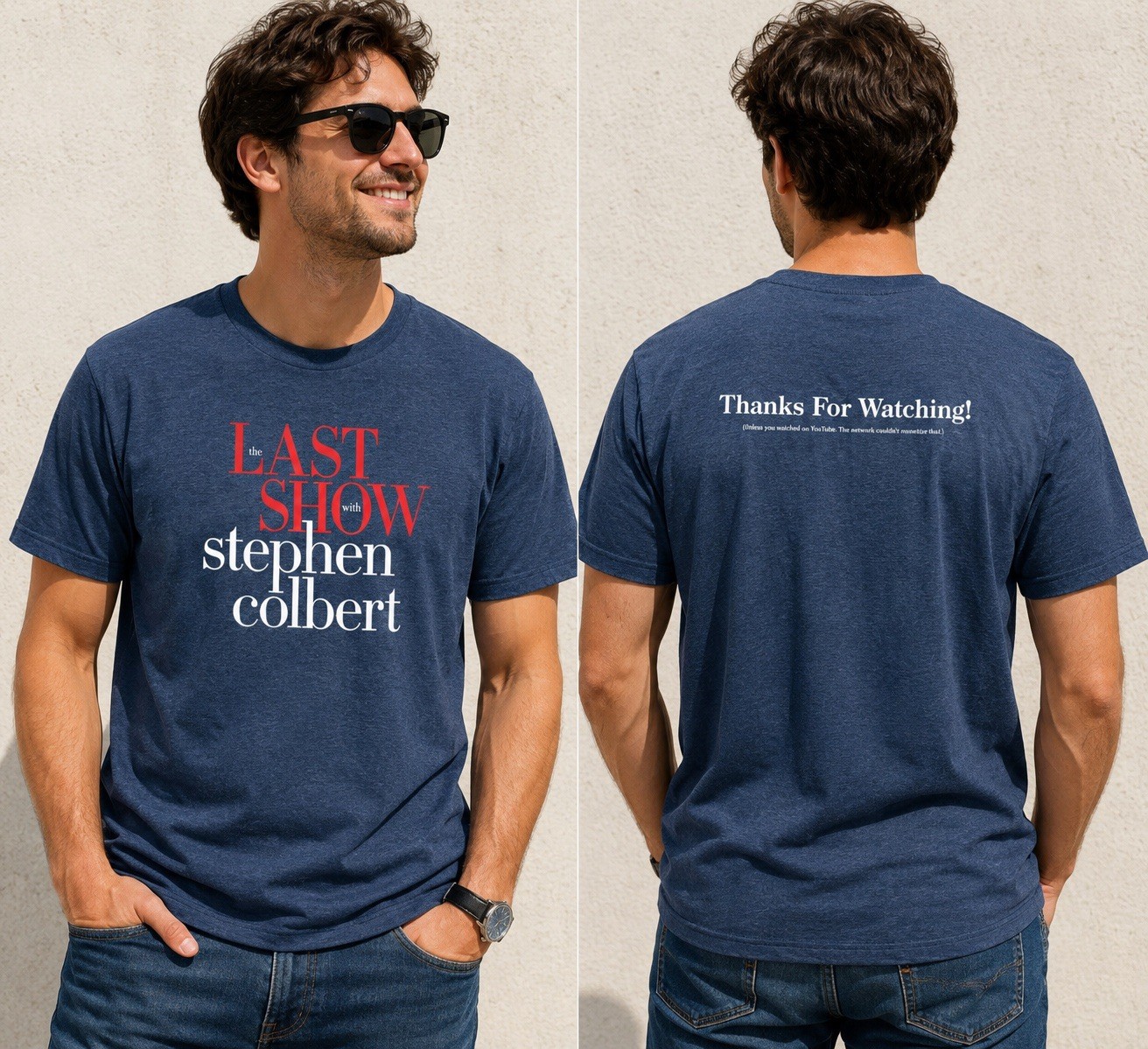 The Last Show Stephen Colbert Shirt TV Show Farewell Tee Front Back Shirt
