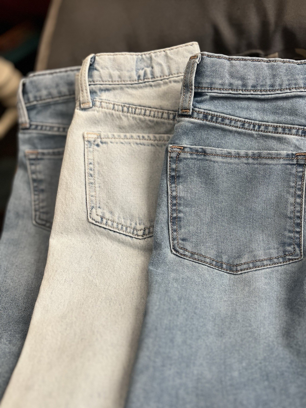 Old Navy Teens S Wide-Leg Light Wash Blue Denim Jeans 5-Pocket Pockets girls 10