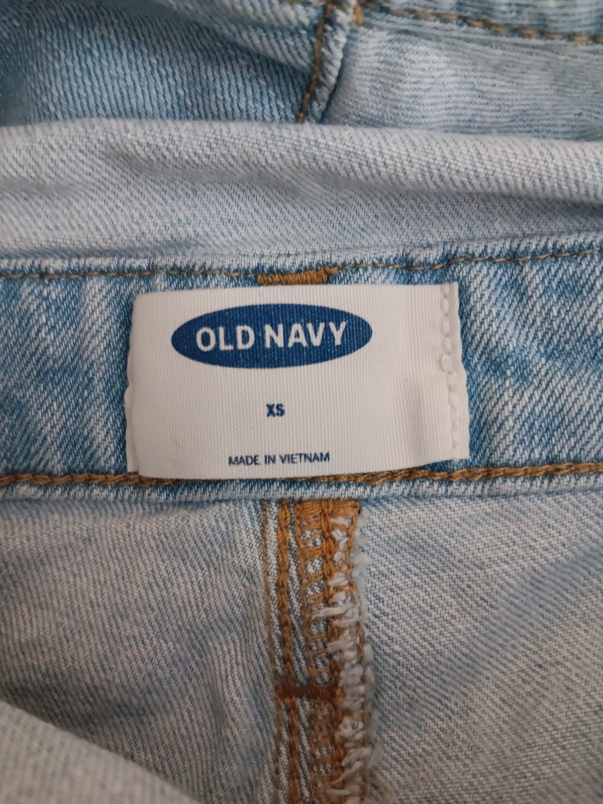 Vintage Old Navy Women Denim Short Overalls Shortalls XS 30 ” Distressed Y2K