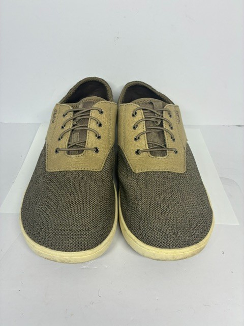 Olukai Nohea Moku Brown Tan Slip-On Shoes Round Toe Men’s U.S. Size 9