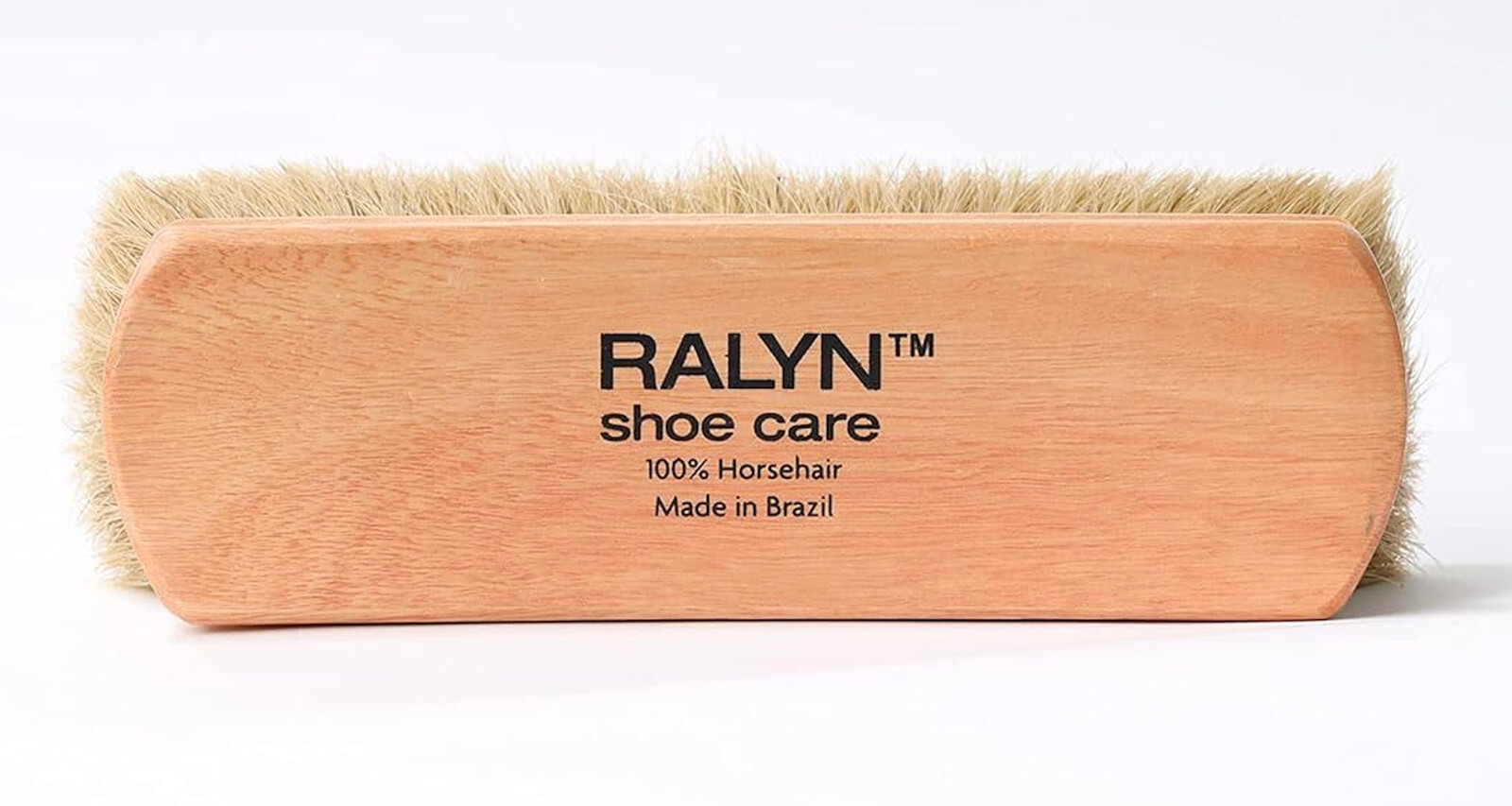 Pro LARGE Shine Brush Shoe Boot 8″ Blonde Light 100% HorseHair Bristles RALYN