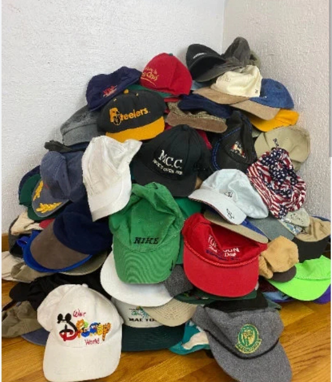 Bundle Of 100 Mixed Snapback Strapback Random Hat Cap Adult Used Wearable Clean