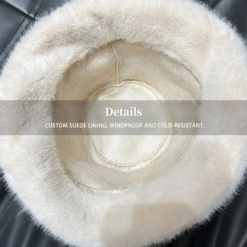 Fluffy Fur Bucket Hat – Warm Fisherman Plush Winter Hat Women Thick Furry Faux