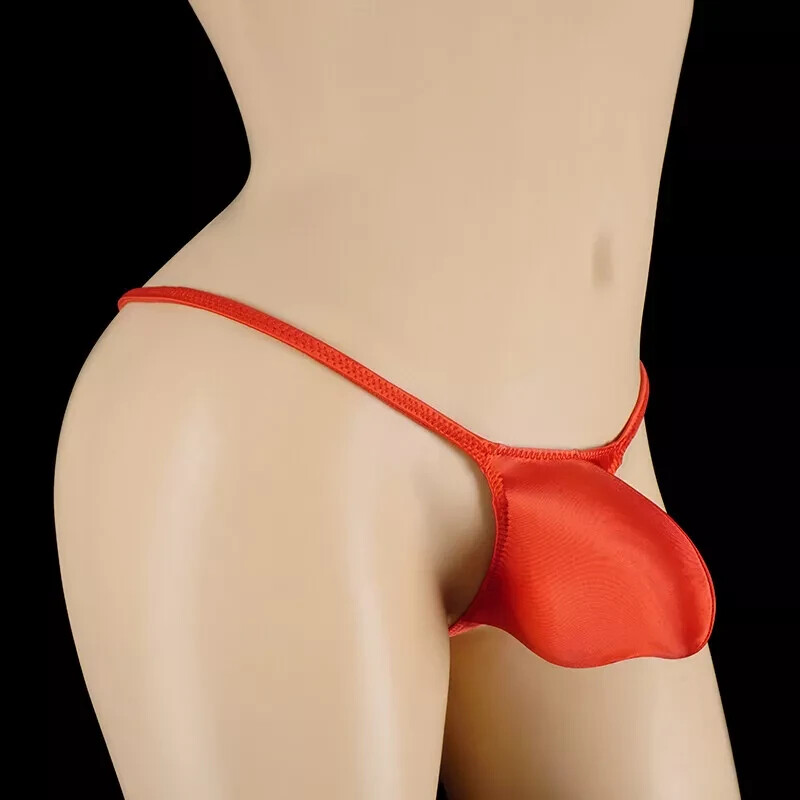 MENS SEXY OIL GLOSS GRAPE SMUGGLERS MICRO THONG-RED (MEDIUM 28-32)