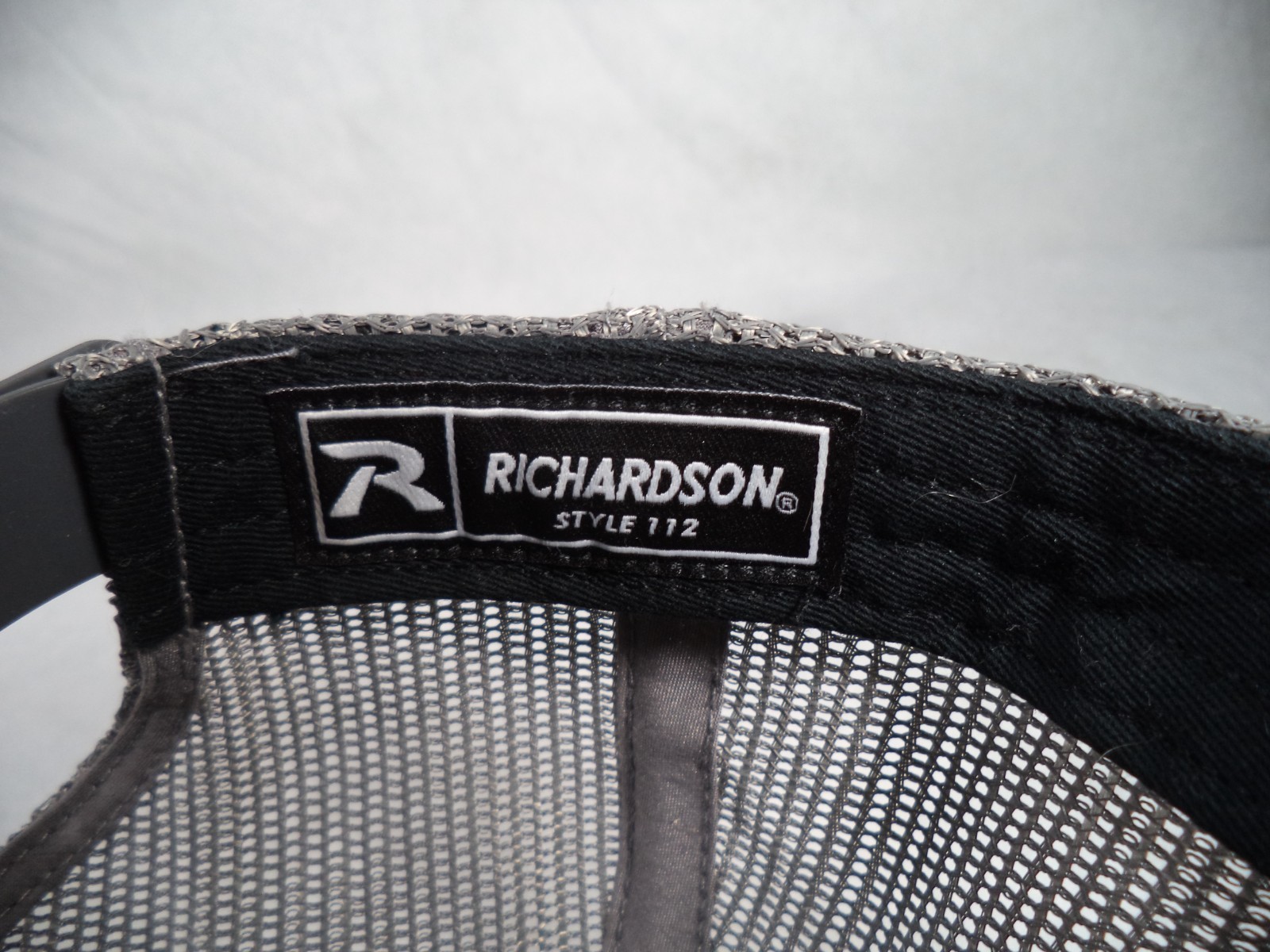 Richardson 112 NHSRA Adjustable Snapback Gray Black Trucker Mesh Cap Hat