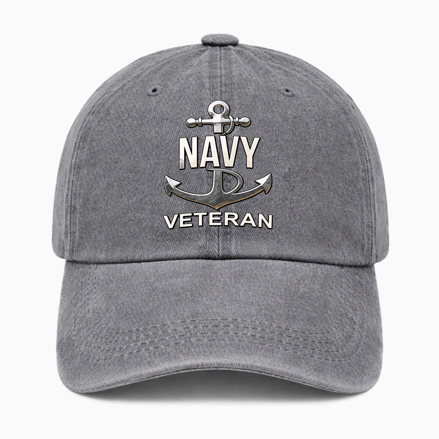 Navy Veteran Hat US Navy Military Veteran Adjustable Washed Baseball Cap