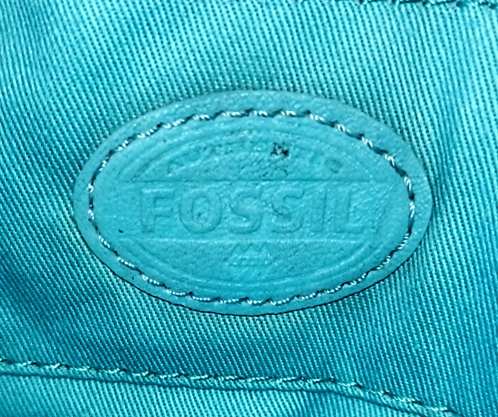 Fossil Tidal Blue “Erin” Leather Crossbody Messenger Bag Purse