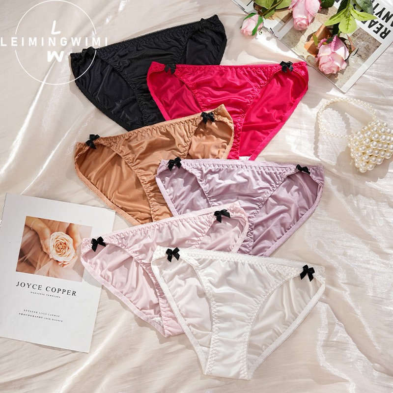 6 Pack Lot Sexy Womens Satin Panties Bikinis Briefs Underwear Ladies Lingeries