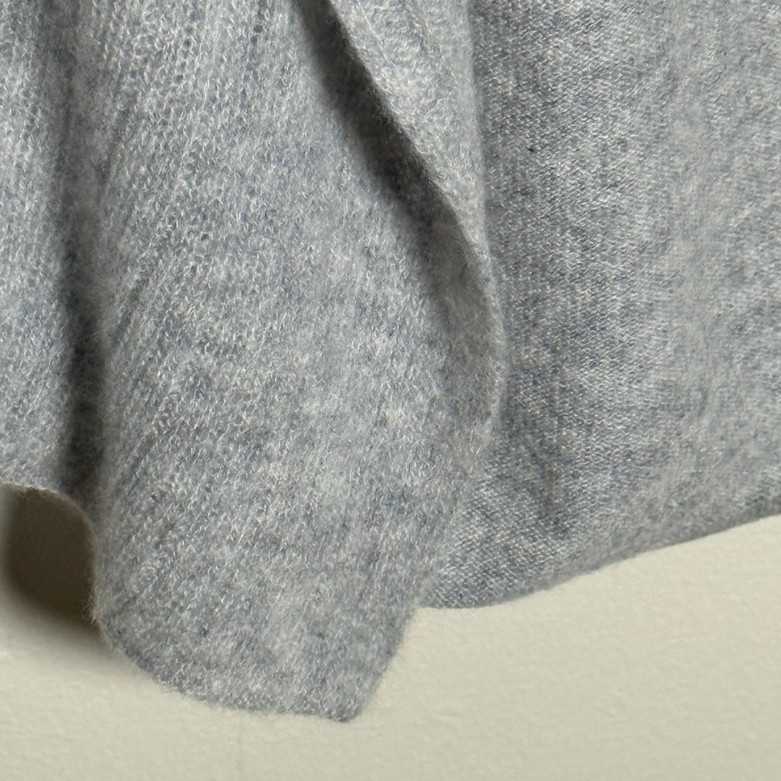 Ovcio 100% Cashmere Heather Gray Open Front Wrap Cardigan Vest Lightweight