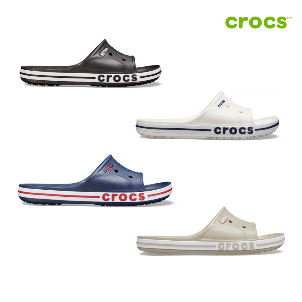 NEW CROCS BAYABAND SLIDE 205392 205392-4CC NAVY / PEPPER UNISEX SIZE