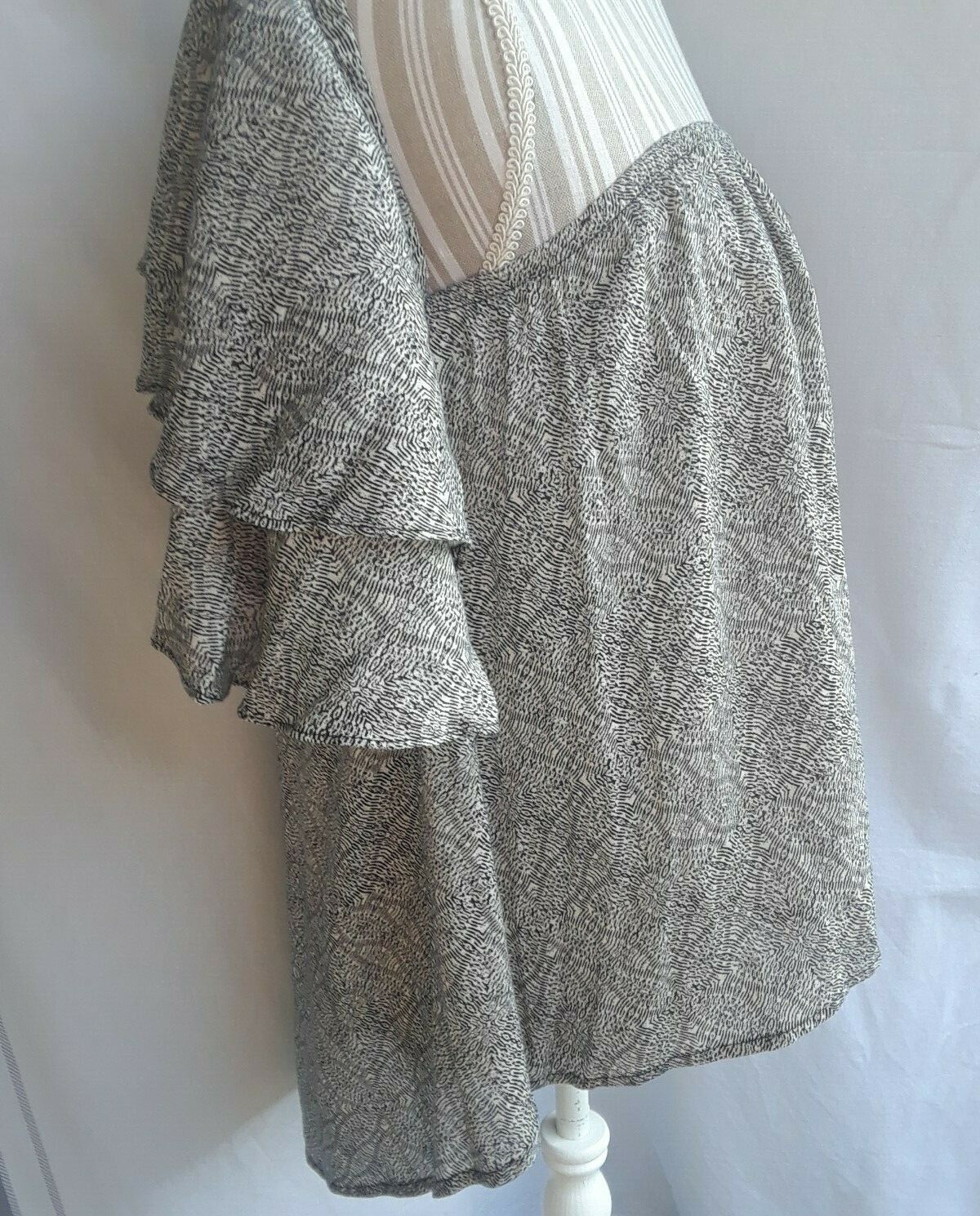 TA1-10 Dainty Hooligan bare shoulder 3/4 ruffled sleeve woman’s blouse