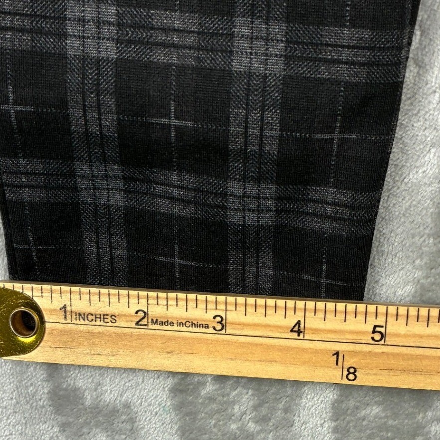 Dorothy Perkins Womens Size 6 Plaid Skinny Trousers Black Grey Checkered Pants