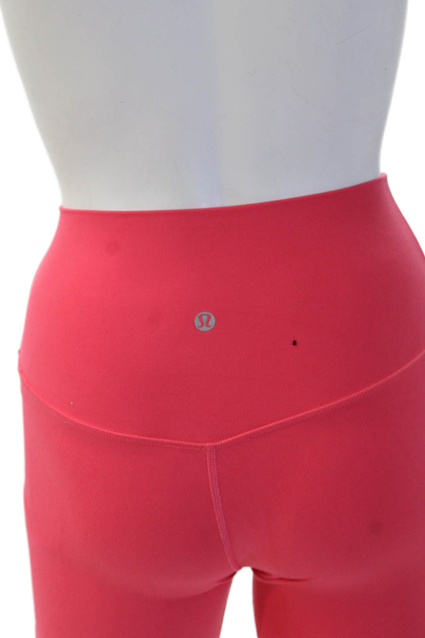 Lululemon Womens Biker Shorts Pink 81% Nylon 19% Lycra Size 0