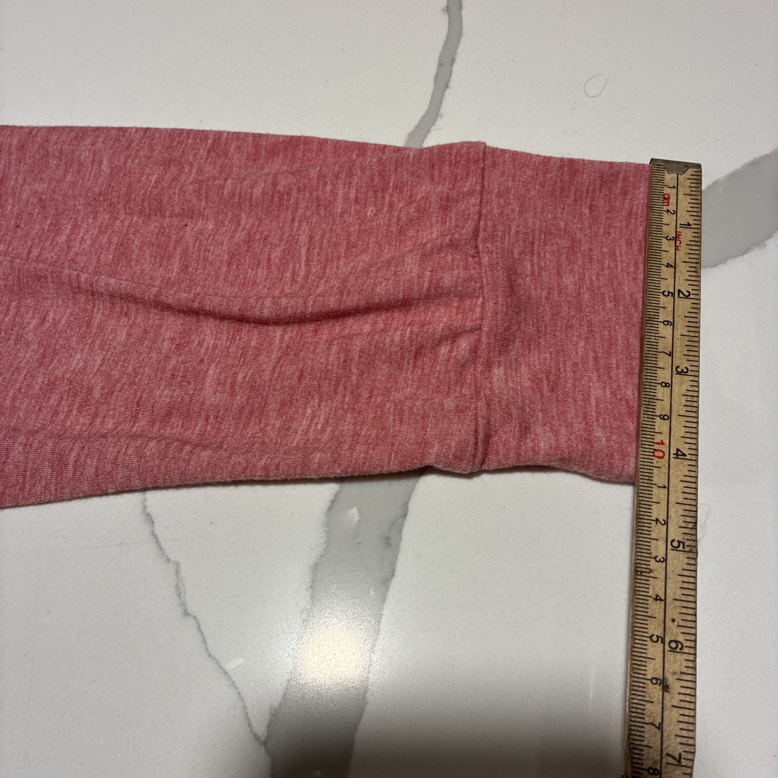 Unbranded Women’s Shirt Red Long Sleeve Top Round Neck Pullover Pocket Detail