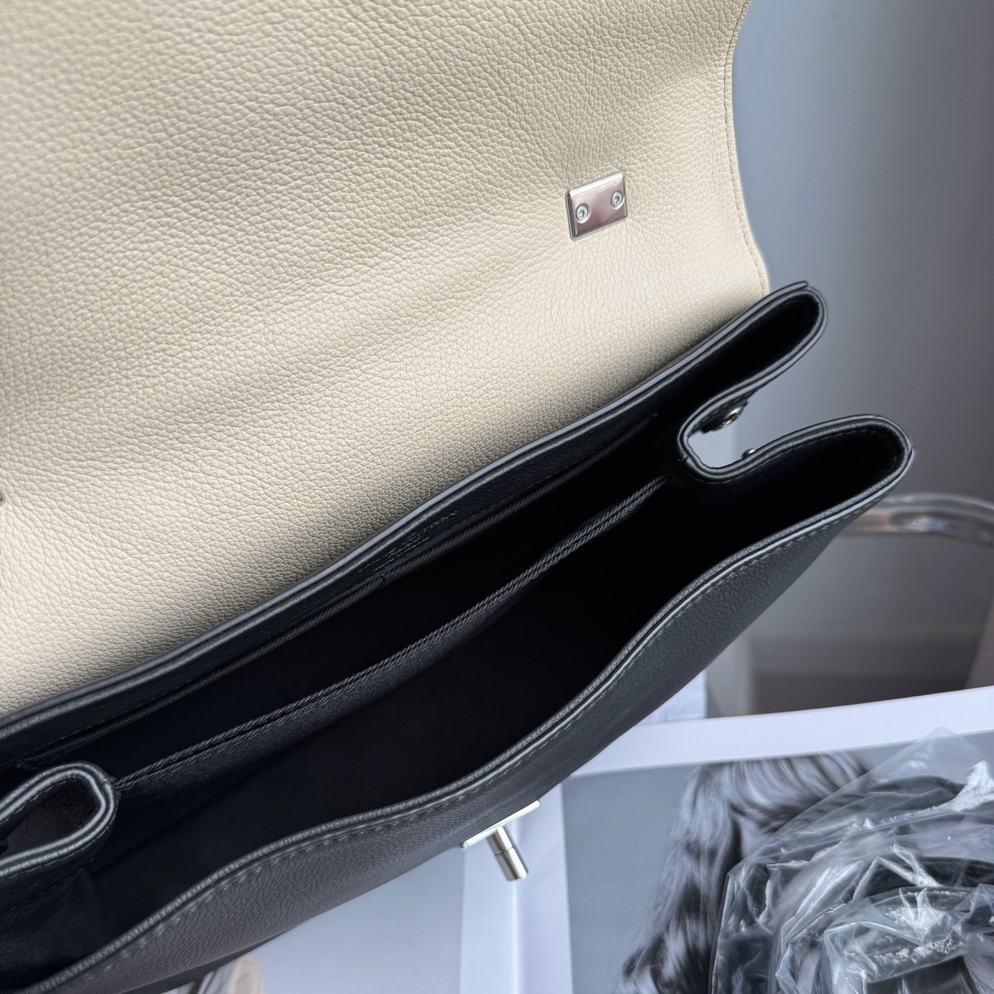 Louis Vuitton Pre-Owned Authentic Satchel Colorblock Silver