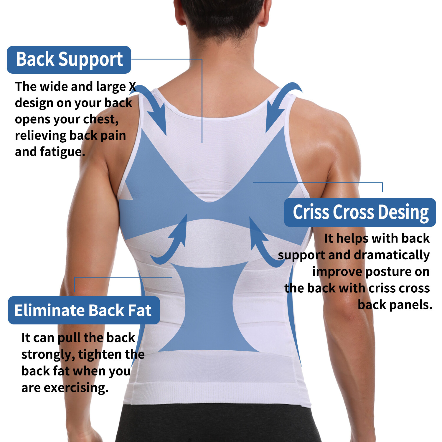 2/1PCS Mens Body Shaper Slimming Tummy Vest Compression Shirt Tank Top Shapewear