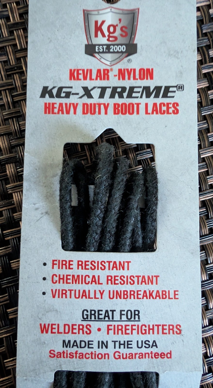 KG’s Boot Guard EXTREM made with kevlar Heavy Duty Chemical Fire Re Boot Laces