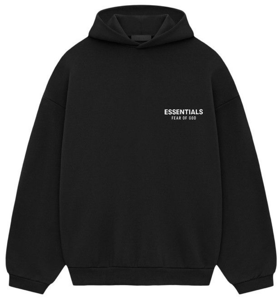 Fear of God Essentials Fleece Hoodie 2024 Black Authentic New Size SMALL